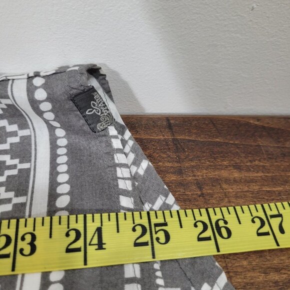 Prana Aleen Semi Sheer Graphic and Lace Top/Shirt w/Cup Sleeves Women's sz M - Picture 6 of 7